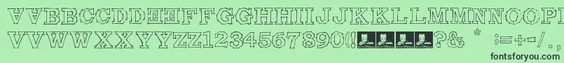 MalditaComebolsas Font – Black Fonts on Green Background