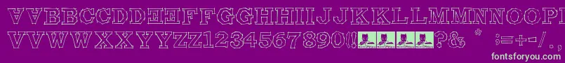 MalditaComebolsas Font – Green Fonts on Purple Background