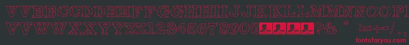 MalditaComebolsas Font – Red Fonts on Black Background