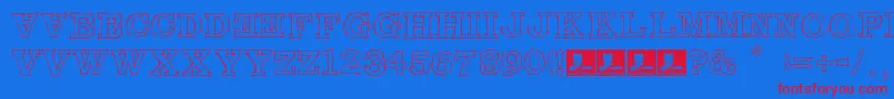 MalditaComebolsas Font – Red Fonts on Blue Background