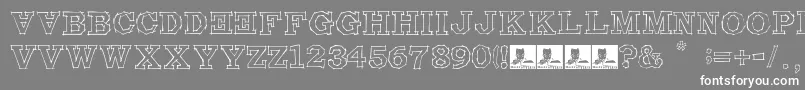 MalditaComebolsas Font – White Fonts on Gray Background