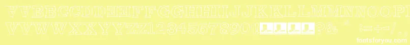 MalditaComebolsas Font – White Fonts on Yellow Background