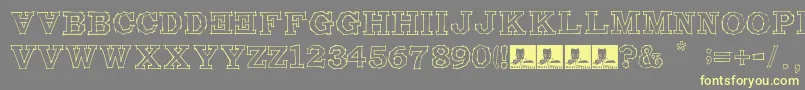 MalditaComebolsas Font – Yellow Fonts on Gray Background