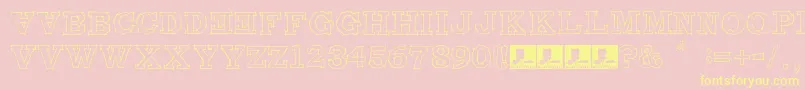 MalditaComebolsas Font – Yellow Fonts on Pink Background