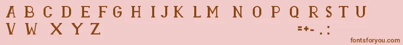 RASMINA HS 60-Schriftart – Braune Schriften auf rosa Hintergrund