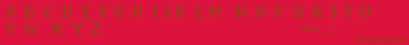 Czcionka RASMINA HS 60 – brązowe czcionki na czerwonym tle
