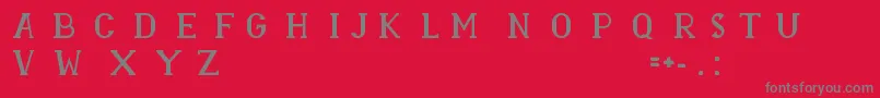 RASMINA HS 60 Font – Gray Fonts on Red Background