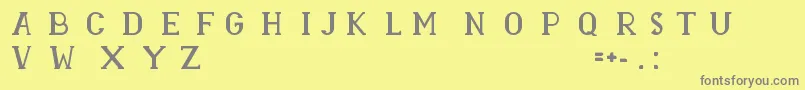 Lisätietoja RASMINA HS 60-fontista RASMINA HS 60-fontti – harmaat kirjasimet keltaisella taustalla