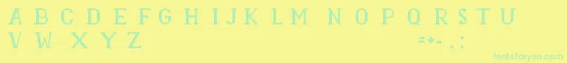 fuente RASMINA HS 60 – Fuentes Verdes Sobre Fondo Amarillo