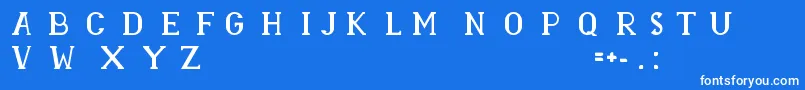 RASMINA HS 60-fontti – valkoiset fontit sinisellä taustalla