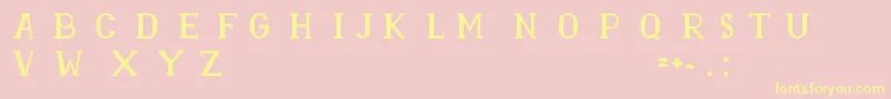 RASMINA HS 60 Font – Yellow Fonts on Pink Background