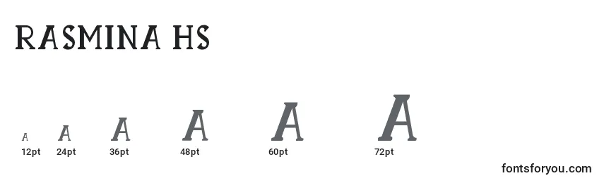 Größen der Schriftart RASMINA HS 60