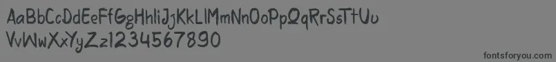rasquake demo version Font – Black Fonts on Gray Background