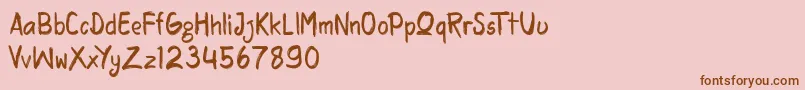 rasquake demo version Font – Brown Fonts on Pink Background