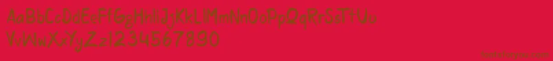 rasquake demo version Font – Brown Fonts on Red Background