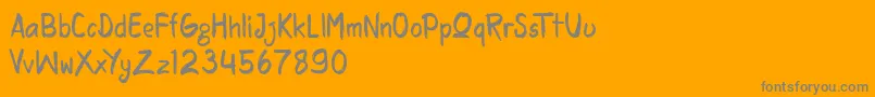 rasquake demo version Font – Gray Fonts on Orange Background