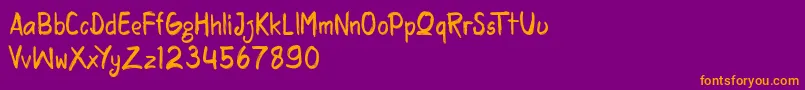 rasquake demo version Font – Orange Fonts on Purple Background