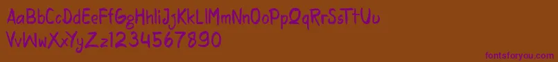 rasquake demo version Font – Purple Fonts on Brown Background
