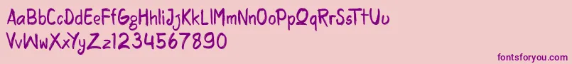 rasquake demo version Font – Purple Fonts on Pink Background