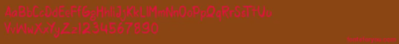 rasquake demo version Font – Red Fonts on Brown Background