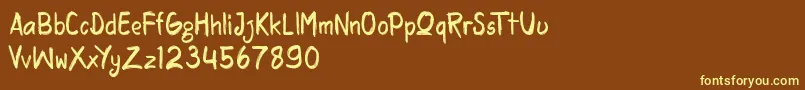 Шрифт rasquake demo version – жёлтые шрифты на коричневом фоне