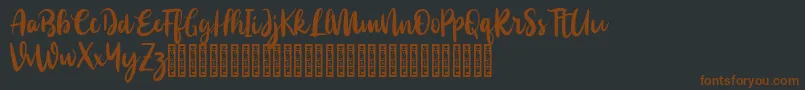 Rassain Demo-fontti – ruskeat fontit mustalla taustalla