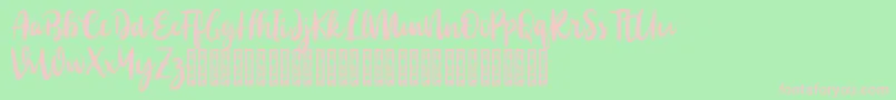 Rassain Demo Font – Pink Fonts on Green Background