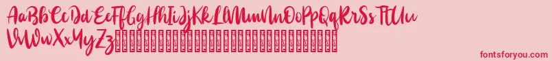 Rassain Demo Font – Red Fonts on Pink Background