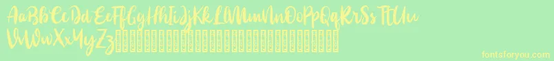 Rassain Demo Font – Yellow Fonts on Green Background