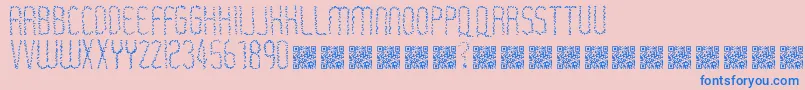 Rastaerize Font – Blue Fonts on Pink Background