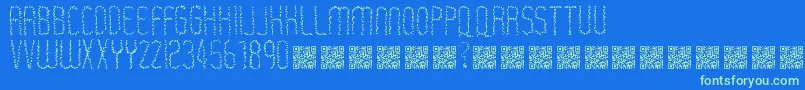 Rastaerize Font – Green Fonts on Blue Background