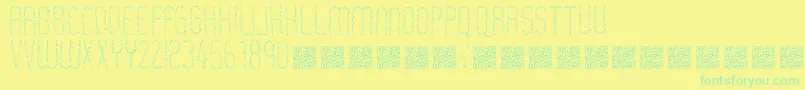 Rastaerize Font – Green Fonts on Yellow Background