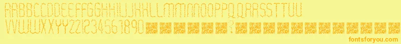 Rastaerize Font – Orange Fonts on Yellow Background