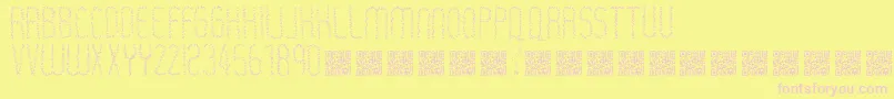 Rastaerize Font – Pink Fonts on Yellow Background