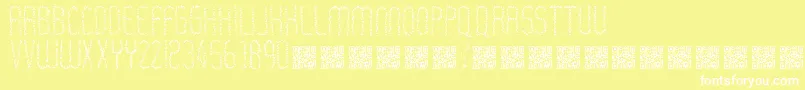 Fonte Rastaerize – fontes brancas em um fundo amarelo