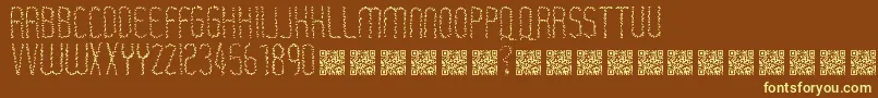 Rastaerize Font – Yellow Fonts on Brown Background