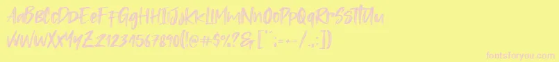 En savoir plus sur la police Rastazm Police Rastazm – polices roses sur fond jaune