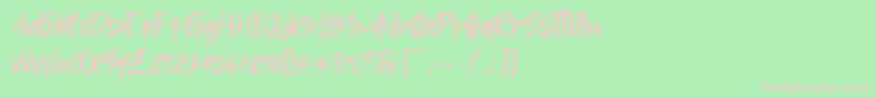 Rastazm Font – Pink Fonts on Green Background