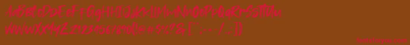 Rastazm Font – Red Fonts on Brown Background