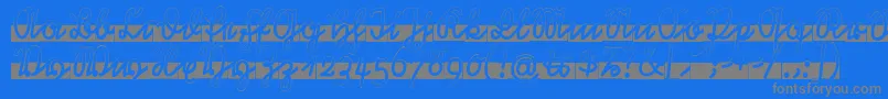 Rastenburg Band  U1SY Font – Gray Fonts on Blue Background