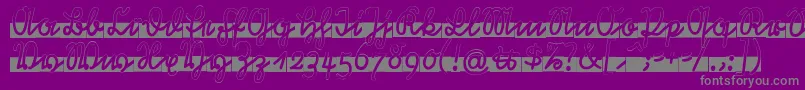 Rastenburg Band  U1SY-Schriftart – Graue Schriften auf violettem Hintergrund