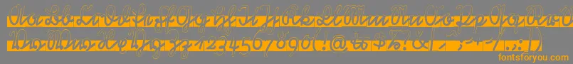 Rastenburg Band  U1SY-Schriftart – Orangefarbene Schriften auf grauem Hintergrund