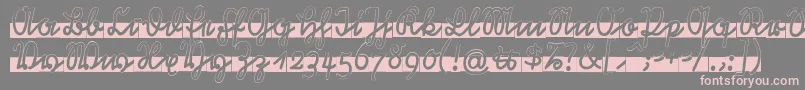 Rastenburg Band  U1SY Font – Pink Fonts on Gray Background