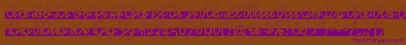 Rastenburg Band  U1SY Font – Purple Fonts on Brown Background