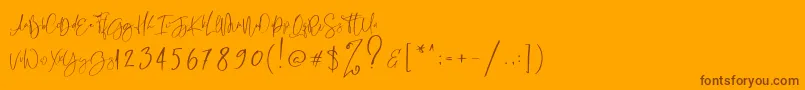 RastyKing Regular Font – Brown Fonts on Orange Background
