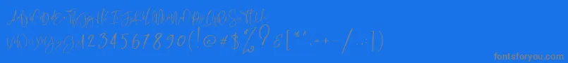 RastyKing Regular-Schriftart – Graue Schriften auf blauem Hintergrund