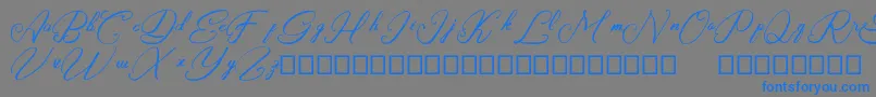 Rasyidin Font – Blue Fonts on Gray Background