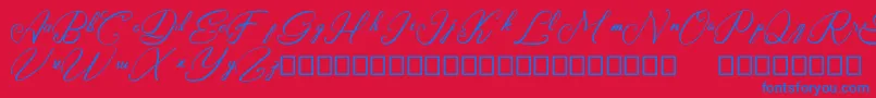 Rasyidin Font – Blue Fonts on Red Background