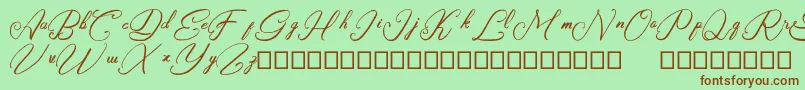 Rasyidin Font – Brown Fonts on Green Background