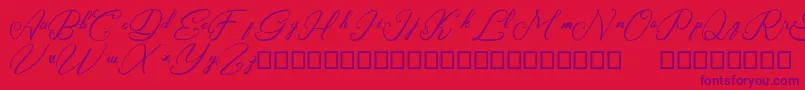 Rasyidin Font – Purple Fonts on Red Background